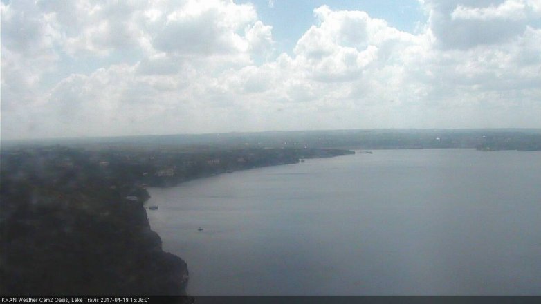 Lake Travis webcam, April 19, 2017 2:25 PM CT