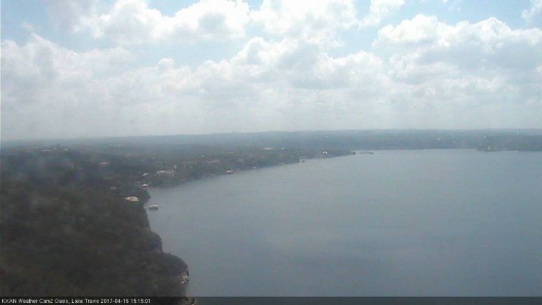 Lake Travis webcam, April 19, 2017 2:30 PM CT