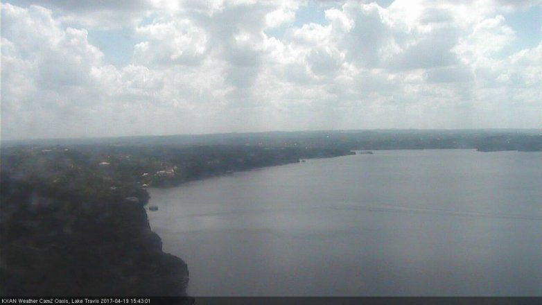 Lake Travis webcam, April 19, 2017 2:45 PM CT