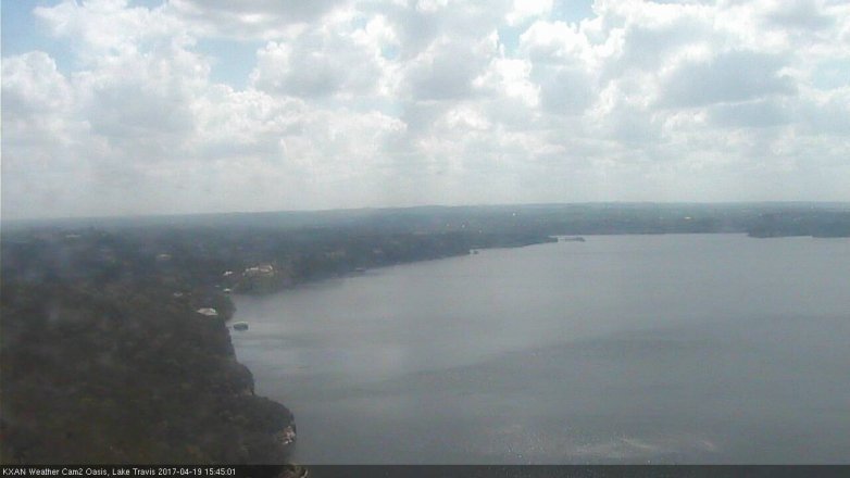 Lake Travis webcam, April 19, 2017 2:50 PM CT