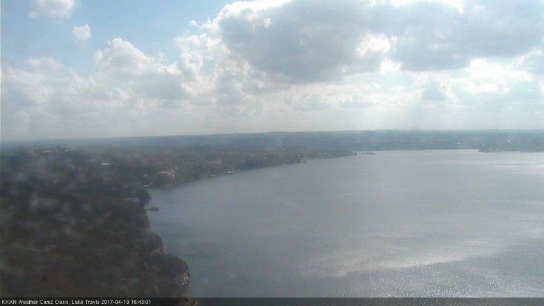 Lake Travis webcam, April 19, 2017 3:45 PM CT