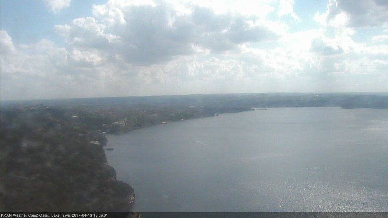 Lake Travis webcam, April 19, 2017 4:00 PM CT