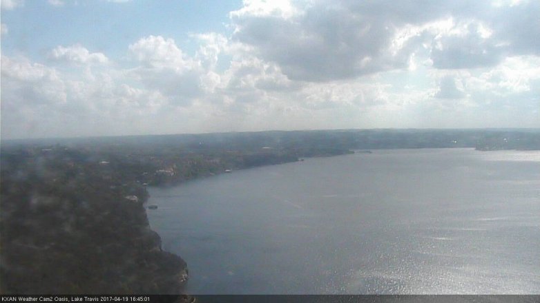 Lake Travis webcam, April 19, 2017 4:05 PM CT