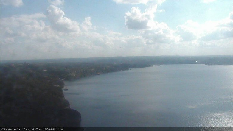 Lake Travis webcam, April 19, 2017 4:25 PM CT