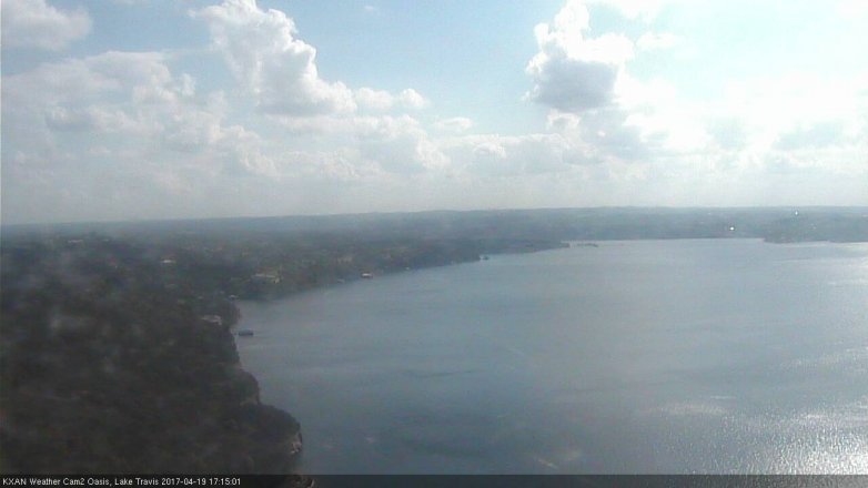 Lake Travis webcam, April 19, 2017 4:30 PM CT