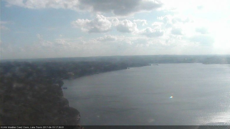 Lake Travis webcam, April 19, 2017 4:55 PM CT