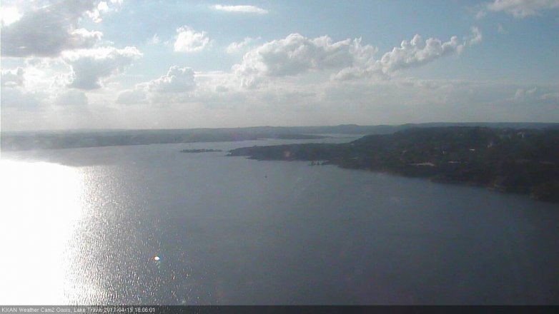 Lake Travis webcam, April 19, 2017 5:20 PM CT