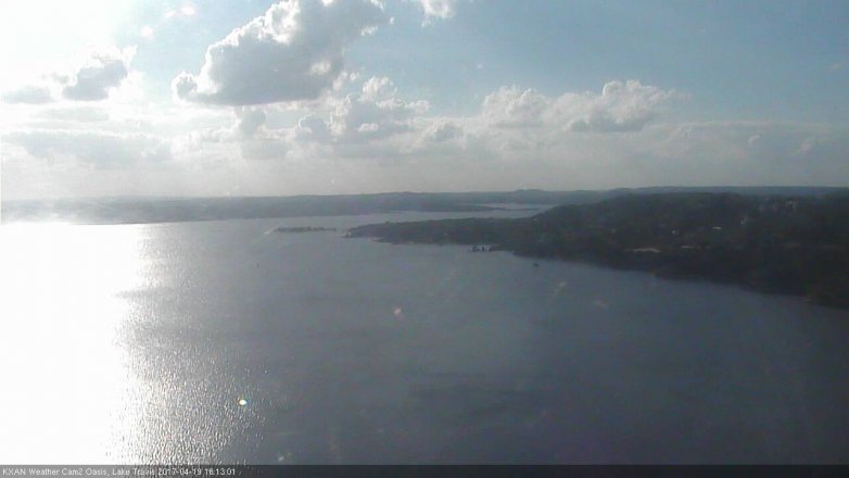 Lake Travis webcam, April 19, 2017 5:25 PM CT
