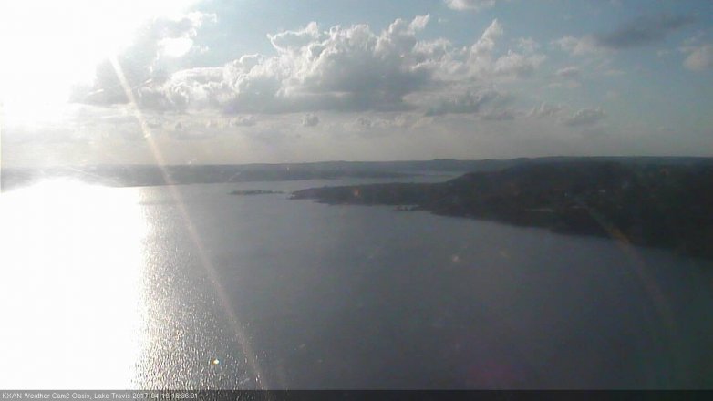 Lake Travis webcam, April 19, 2017 5:35 PM CT