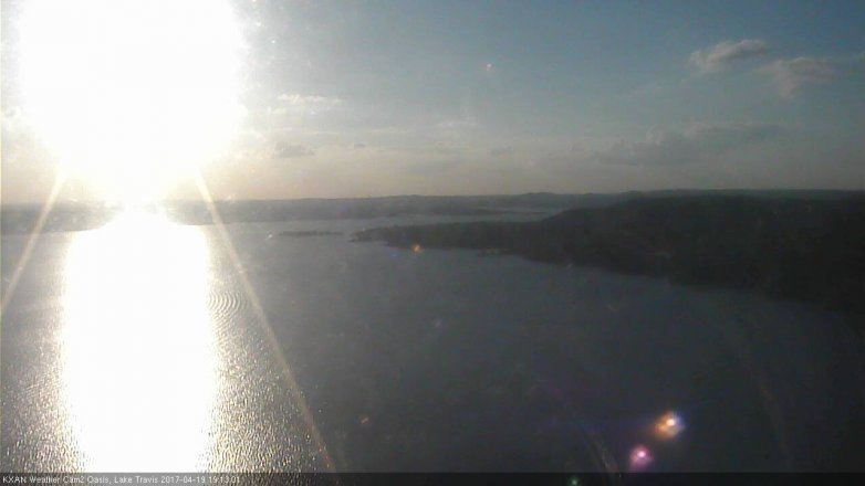 Lake Travis webcam, April 19, 2017 6:30 PM CT