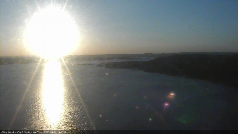 Lake Travis webcam, April 19, 2017 7:00 PM CT