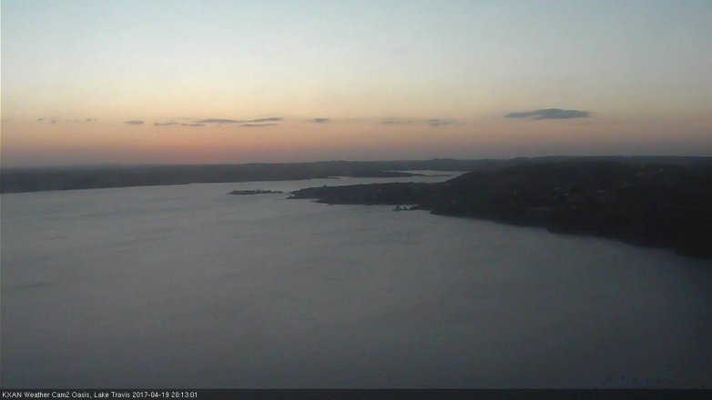 Lake Travis webcam, April 19, 2017 7:15 PM CT