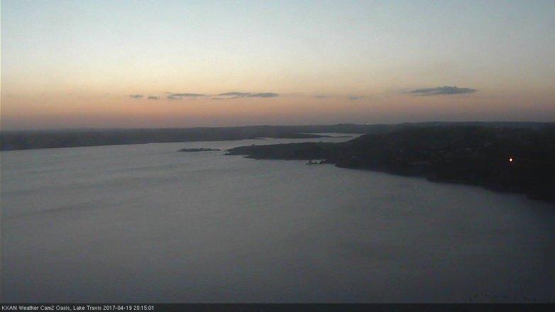Lake Travis webcam, April 19, 2017 7:30 PM CT