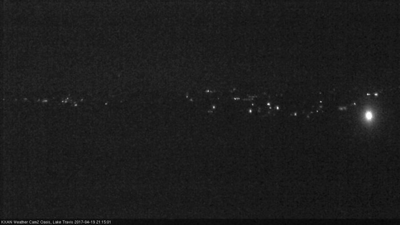 Lake Travis webcam, April 19, 2017 8:40 PM CT