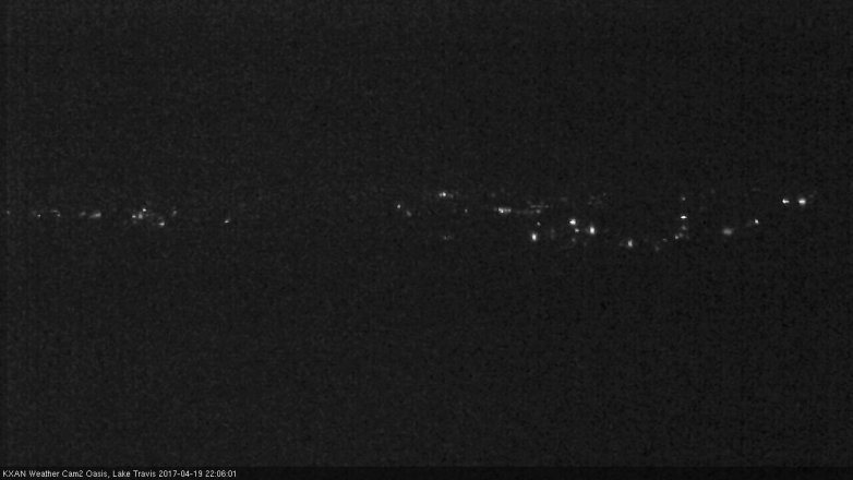 Lake Travis webcam, April 19, 2017 9:20 PM CT
