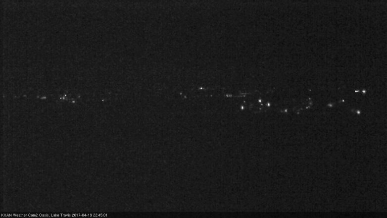 Lake Travis webcam, April 19, 2017 9:45 PM CT