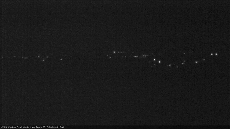 Lake Travis webcam, April 19, 2017 11:30 PM CT