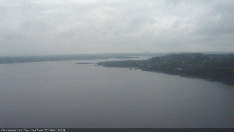 Lake Travis webcam, April 20, 2017 9:15 AM CT