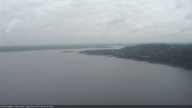 Lake Travis webcam, April 20, 2017 9:25 AM CT