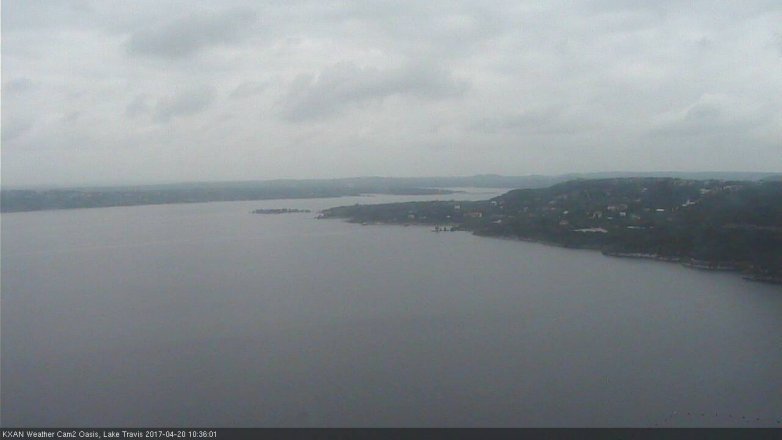 Lake Travis webcam, April 20, 2017 9:50 AM CT