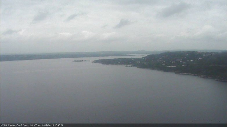 Lake Travis webcam, April 20, 2017 10:00 AM CT