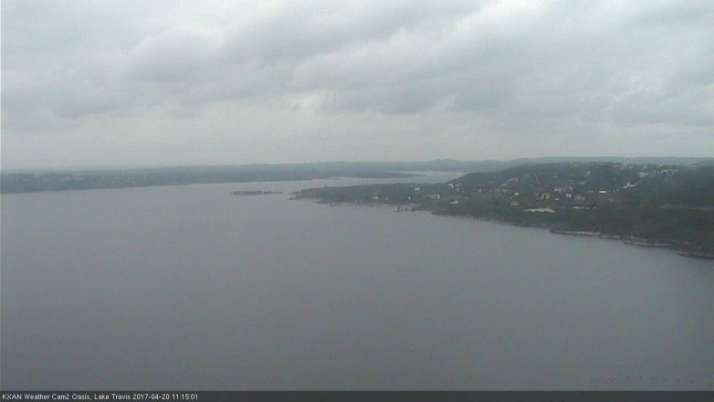 Lake Travis webcam, April 20, 2017 10:35 AM CT