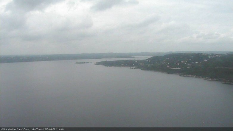 Lake Travis webcam, April 20, 2017 11:00 AM CT