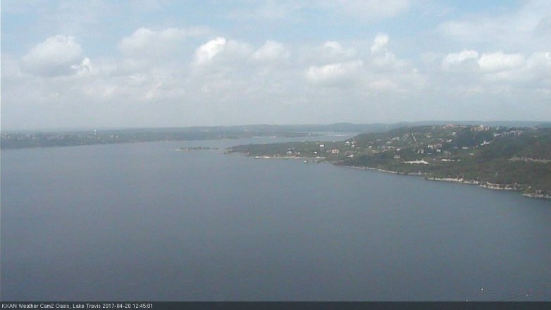 Lake Travis webcam, April 20, 2017 11:45 AM CT