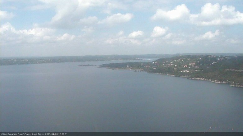 Lake Travis webcam, April 20, 2017 12:05 PM CT
