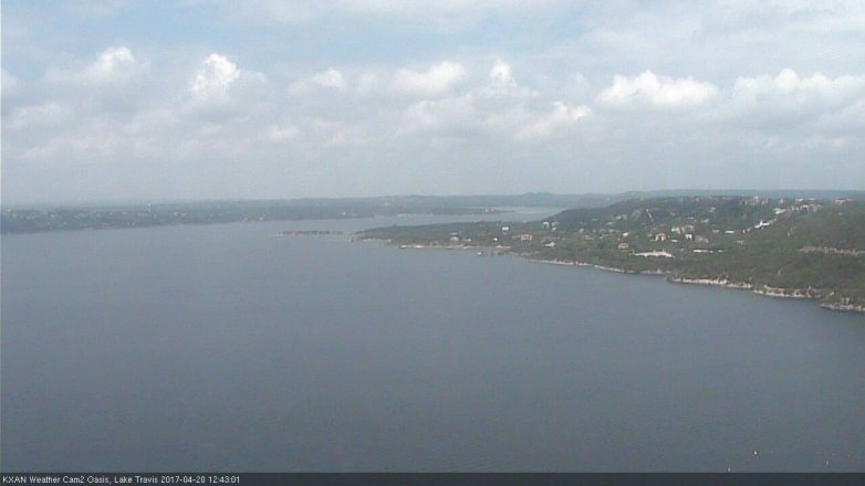 Lake Travis webcam, April 20, 2017 12:10 PM CT