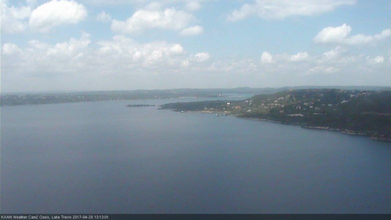 Lake Travis webcam, April 20, 2017 12:30 PM CT
