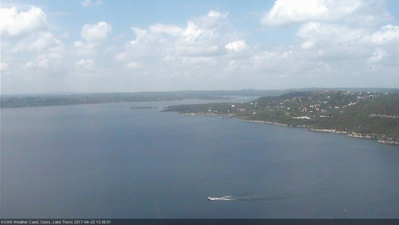 Lake Travis webcam, April 20, 2017 12:35 PM CT