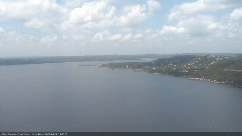 Lake Travis webcam, April 20, 2017 12:55 PM CT