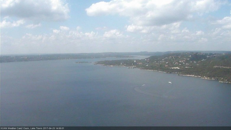 Lake Travis webcam, April 20, 2017 1:05 PM CT