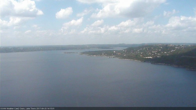 Lake Travis webcam, April 20, 2017 1:20 PM CT