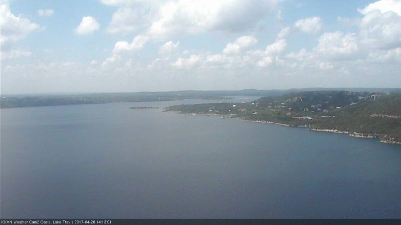 Lake Travis webcam, April 20, 2017 1:25 PM CT