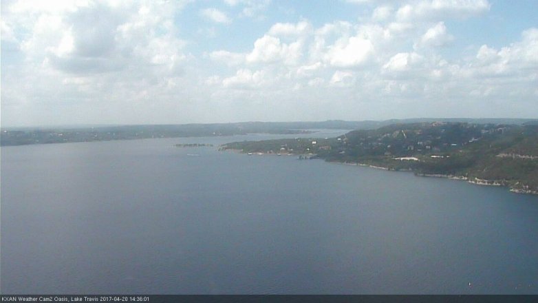 Lake Travis webcam, April 20, 2017 1:55 PM CT