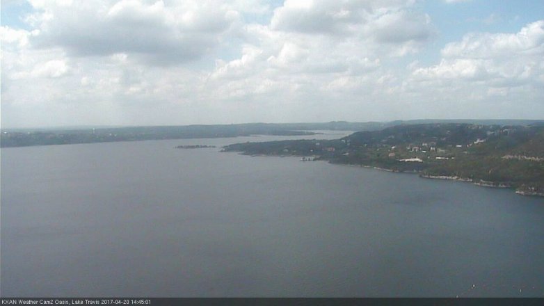 Lake Travis webcam, April 20, 2017 2:05 PM CT