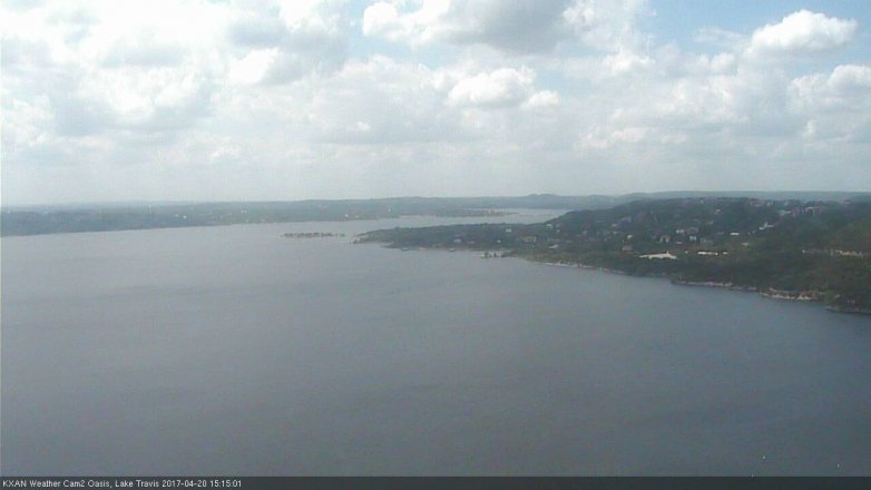 Lake Travis webcam, April 20, 2017 2:25 PM CT