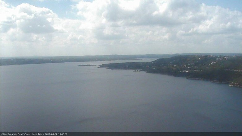 Lake Travis webcam, April 20, 2017 3:05 PM CT