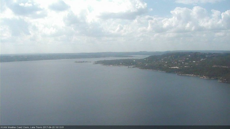 Lake Travis webcam, April 20, 2017 3:20 PM CT