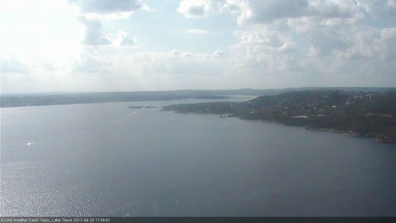 Lake Travis webcam, April 20, 2017 4:10 PM CT