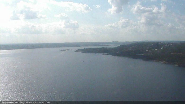 Lake Travis webcam, April 20, 2017 4:30 PM CT