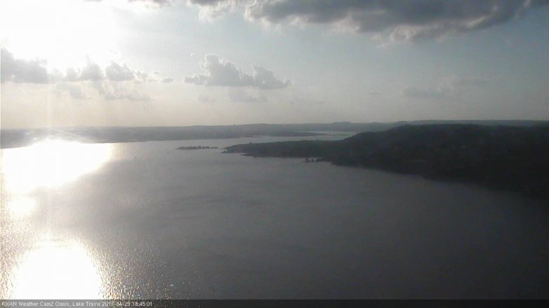 Lake Travis webcam, April 20, 2017 6:05 PM CT