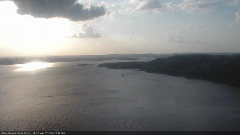 Lake Travis webcam, April 20, 2017 6:10 PM CT