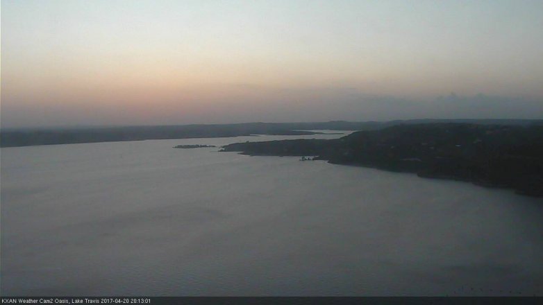 Lake Travis webcam, April 20, 2017 7:20 PM CT
