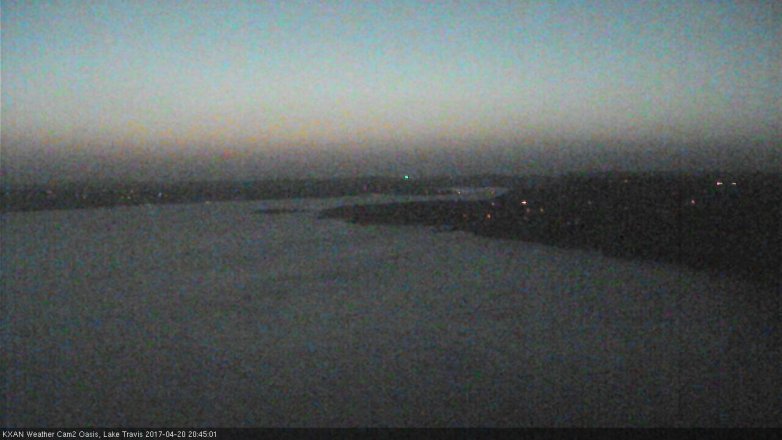 Lake Travis webcam, April 20, 2017 7:55 PM CT