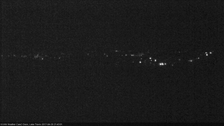 Lake Travis webcam, April 20, 2017 8:40 PM CT