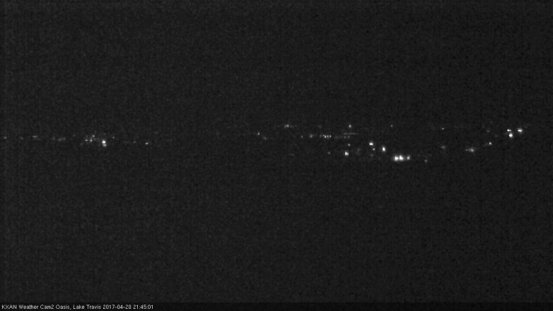 Lake Travis webcam, April 20, 2017 9:05 PM CT