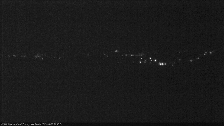 Lake Travis webcam, April 20, 2017 9:15 PM CT